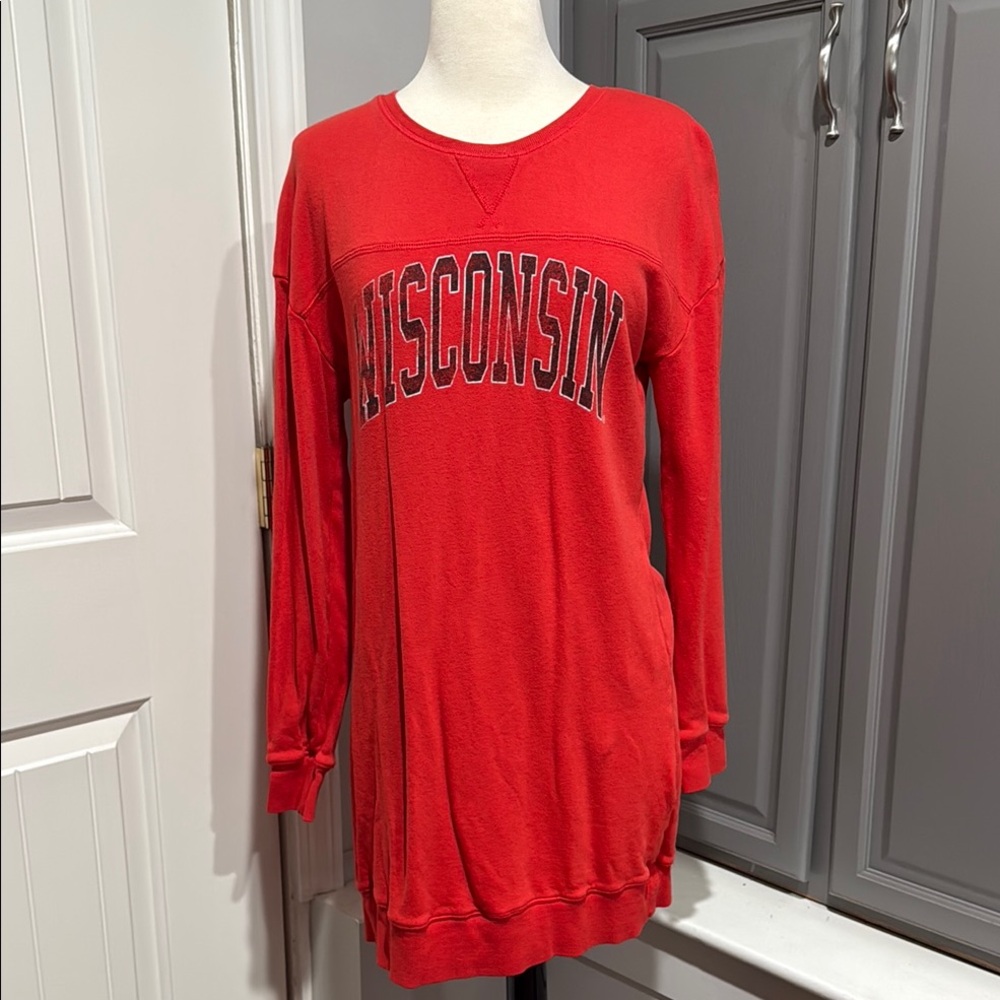 Vibrant Red Wisconsin Sweatshirt